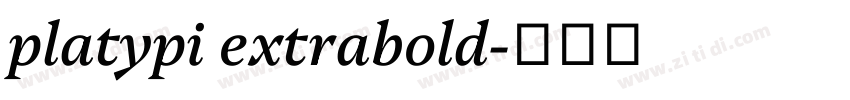 platypi extrabold字体转换